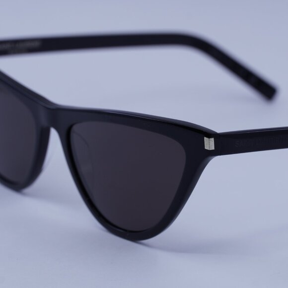 Saint Laurent SL550 SLIM 001 Sunglasses Black Cat Eye Frame, Black Lenses - Picture 9 of 11